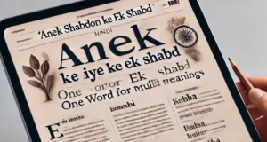 अनेक शब्दों के लिए एक शब्द: हिंदी भाषा में अनूठे और सटीक शब्द