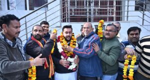 बीजेपी प्रत्याशी उमंग बजाज ने निकाली पदयात्रा, राजेंद्र नगर में जनसंपर्क अभियान तेज