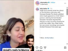 तुझे ब्लॉक किया हैं……अंजलि अरोड़ा Vs मुनव्वर फारुकी में सरेआम छिड़ी जंग, मचा बवाल!