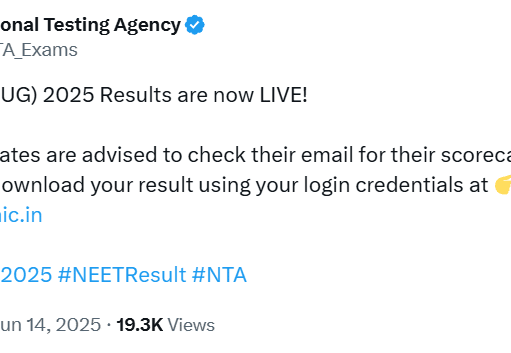 NEET UG 2025 result घोषित: फाइनल आंसर की, कट-ऑफ और टॉपर्स लिस्ट जारी! neet result