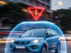 Tata Nexon EV में आया ‘रक्षा कवच’, अब एक्सीडेंट से पहले मिलेगी चेतावनी! Tata Nexon EV