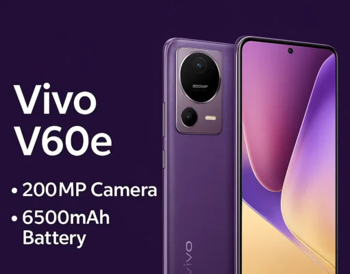 200MP कैमरा और 6500mAh बैटरी के साथ लांच होने वाला है Vivo V60e Vivo V60e