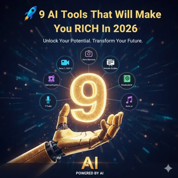 9 AI Tools That Will Make You Rich In 2026