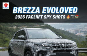 2026 Maruti Brezza Facelift: भारत की पसंदीदा कॉम्पैक्ट SUV के स्पाई शॉट्स, अब और भी ‘स्मार्ट’ 2026 Maruti Brezza Facelift