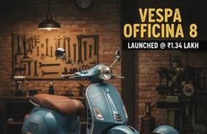 Vespa Officina 8 Price Reveal: भारत में लॉन्च हुआ रेट्रो लुक वाला धांसू स्कूटर, ₹1.34 लाख में मिलेंगे प्रीमियम फीचर्स; देखें Exclusive डिटेल्स Vespa Officina 8