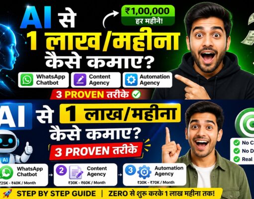 AI se 1 lakh mahina kaise kamaye — वो 3 तरीके जो YouTube पर कोई नहीं बताता AI se 1 lakh mahina kaise kamaye